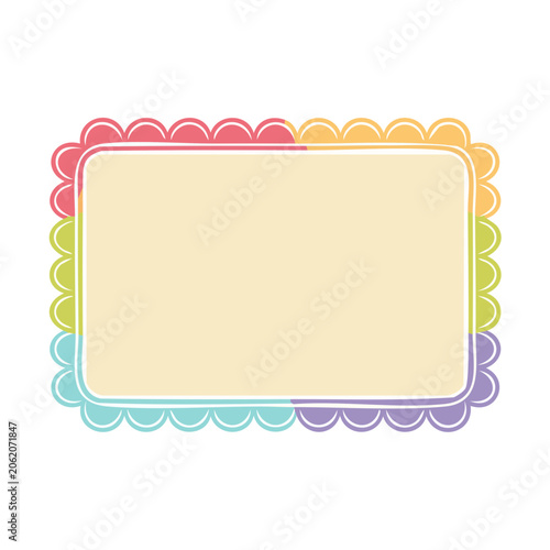 Colorful decorative ribbon border vector