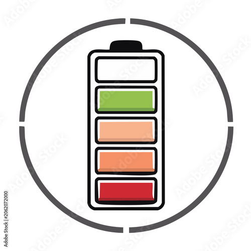 Flat design progress bar icon