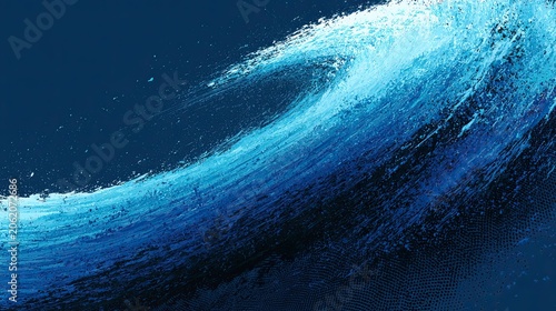 A vibrant abstract sports background featuring a dynamic blue grunge brush stroke