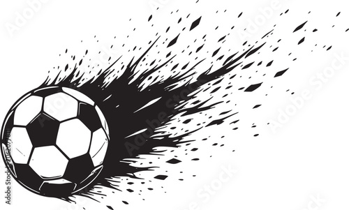  Dynamic Soccer Ball with Speed Trail and Splatter Effect