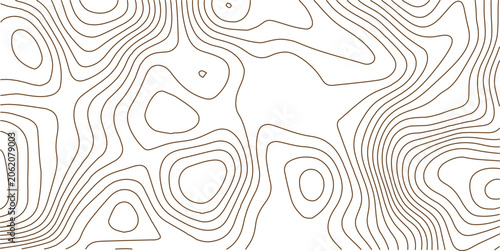 Abstract topographic contours map background. Topography white wave lines vector background. Topographic map Patterns, Topographic map and place for texture. Wavy curve lines banner design.