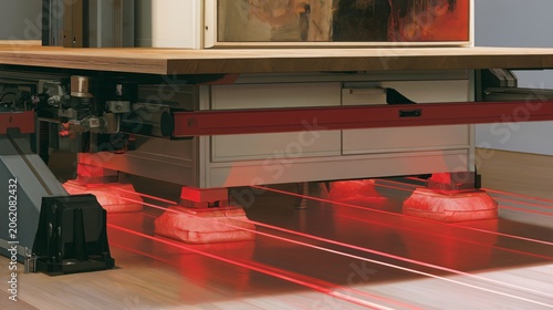 Professional Cabinet Lift System with Inflatable Wedges and Laser Guide