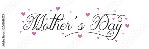 HAPPY MOTHER'S DAY lettering calligraphy banner