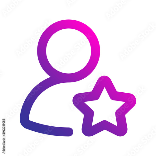 influencer line gradient icon