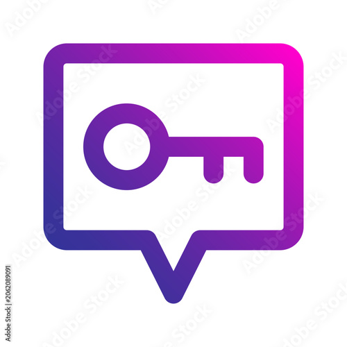 Photos keyword line gradient icon