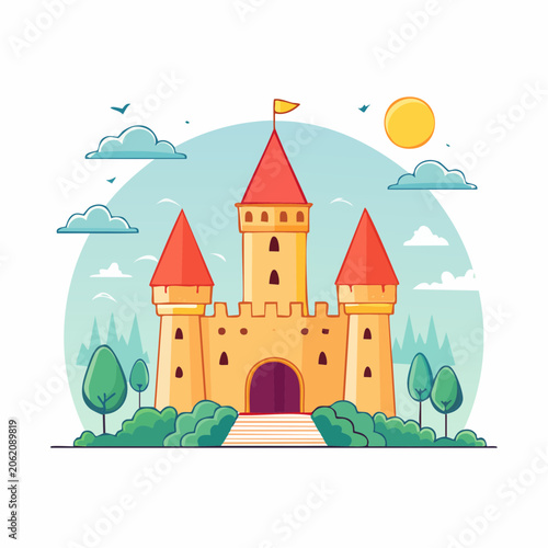 Cartoon Castle Illustration