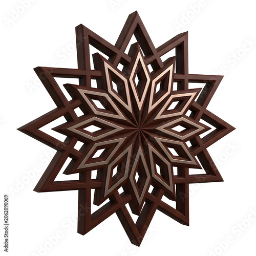 Minimalist geometric brown pattern vector