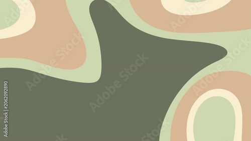 Abstract Organic Shapes Flowing Background in Earth Tones - Soft Pastel Waves