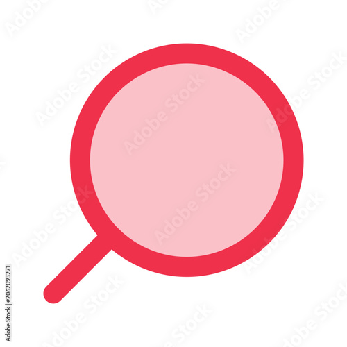 magnifying glass outline fill icon