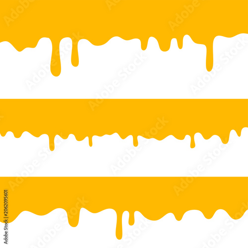Cheese on white background. Melting Yellow Cheese Cream Set. Yellow Dripping Cream Elements. Perfect for food advertisements, bakery branding, dessert menus, and confectionery packaging