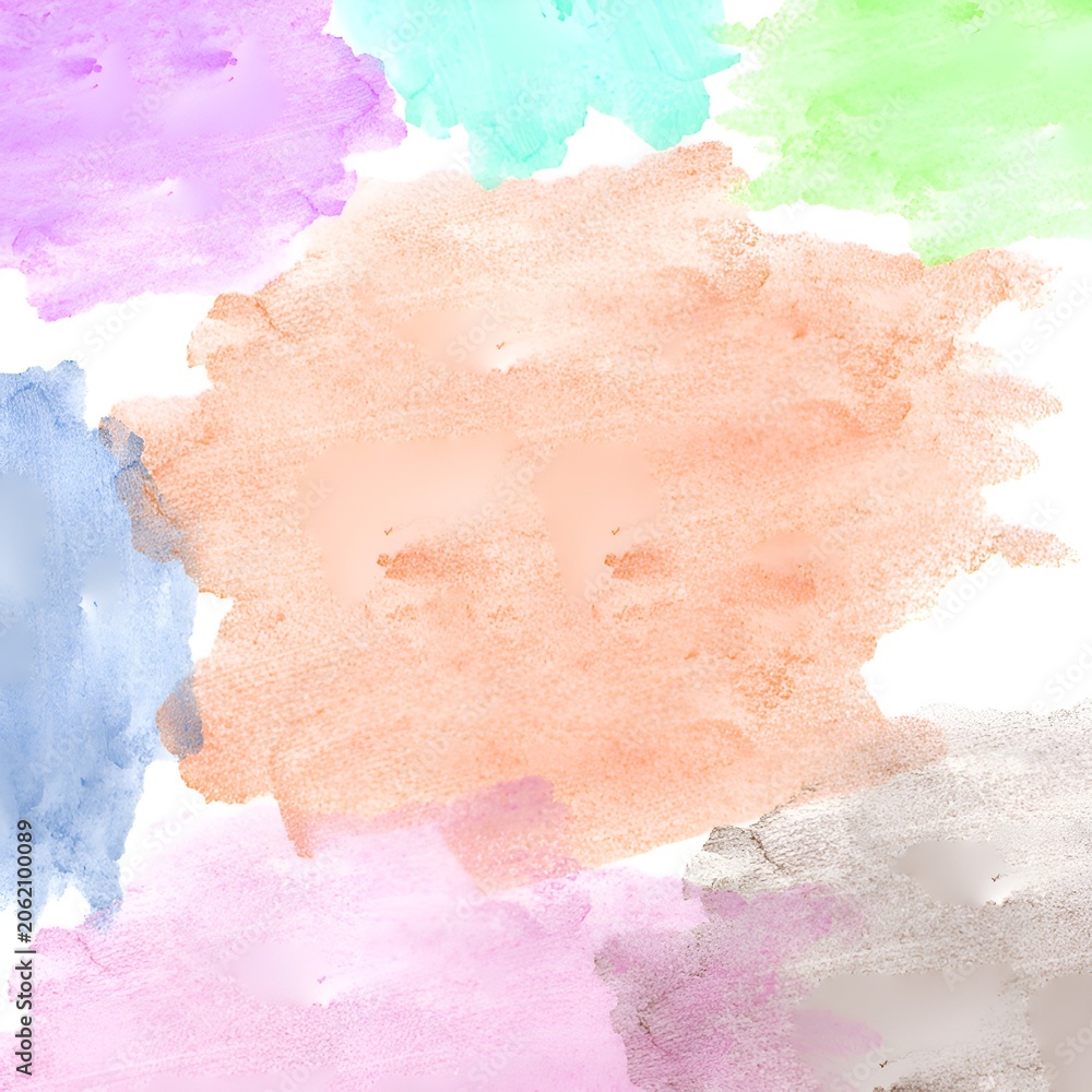 Fototapeta premium Pastel Watercolor Swatches Background Soft Peach & Lavender Watercolor Blends Dreamy Pastel Paint Strokes