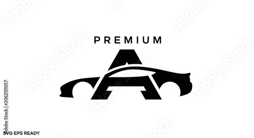 Tableau sur toile Premium car logo with letter A.