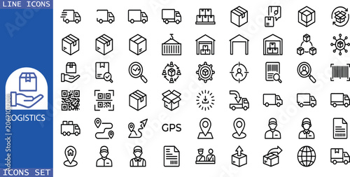 Fotografía Logistics icon set