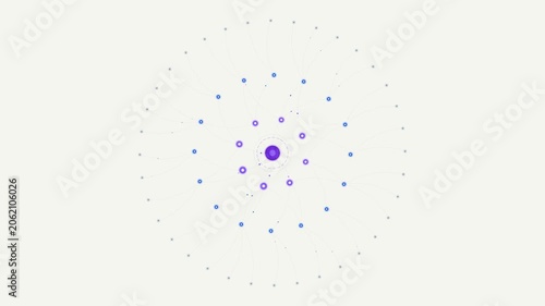 Neural Network Animation for Ai Data Flow Technology and Communication