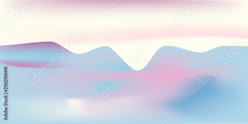 Abstract waves illustration with gradient colors and serene atmosphere