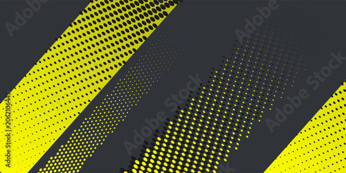 Dots halftone yellow and dark blue color pattern gradient grunge texture background. Dots pop art sport style vector illustration.