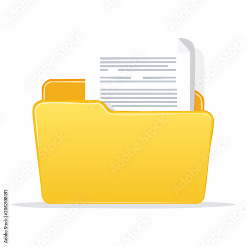 Yellow Folder with Documents
