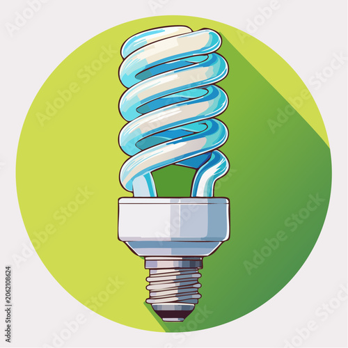 Compact Fluorescent Light Bulb Illustration