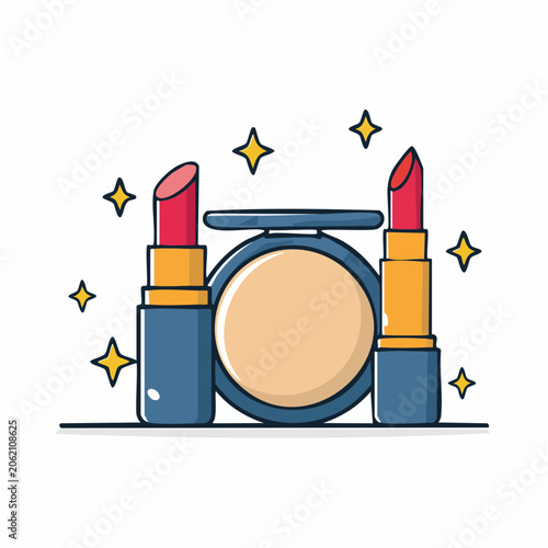 Cosmetics: Lipsticks and Powder Compact