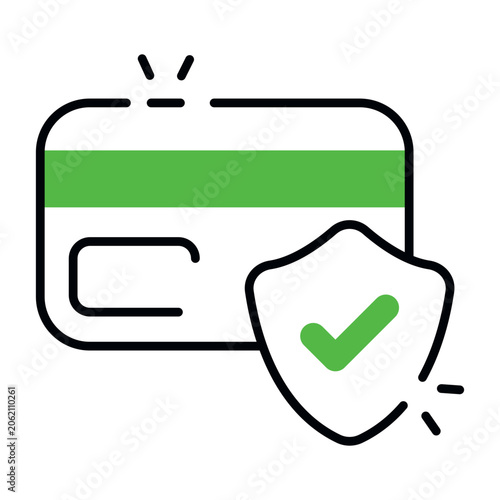 Фотография Modern design icon of secure atm card