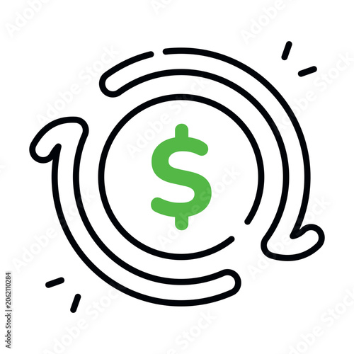 Tableau sur toile Modern design icon of money outflow