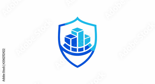 Blue shield logo icon representing data security and real estate protection.