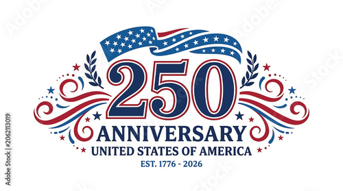Photos 250th anniversary of the united states of america logo, semiquincentennial celeb