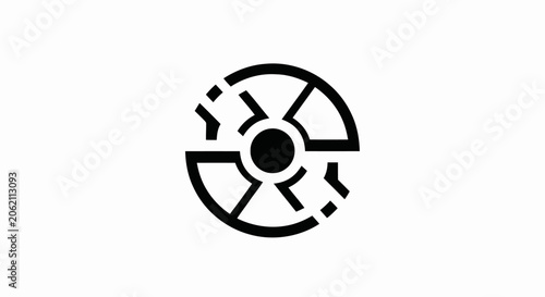 Broken compact disc icon representing damaged data storage and digital media failure.