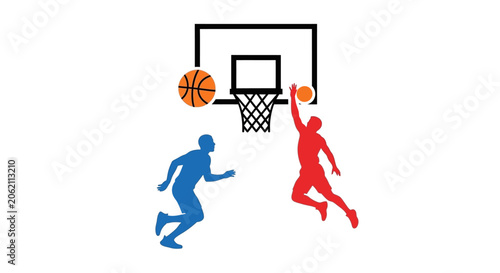 Fotografía Basketball players dunking