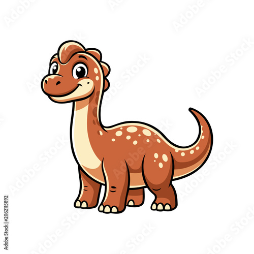 Brontosaurus mascot logo vector design templates simple and modern