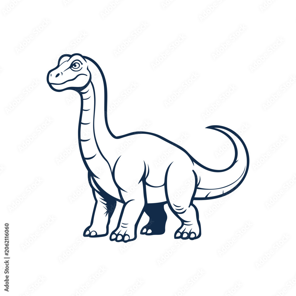 Fototapeta premium Brontosaurus mascot logo vector design templates simple and modern