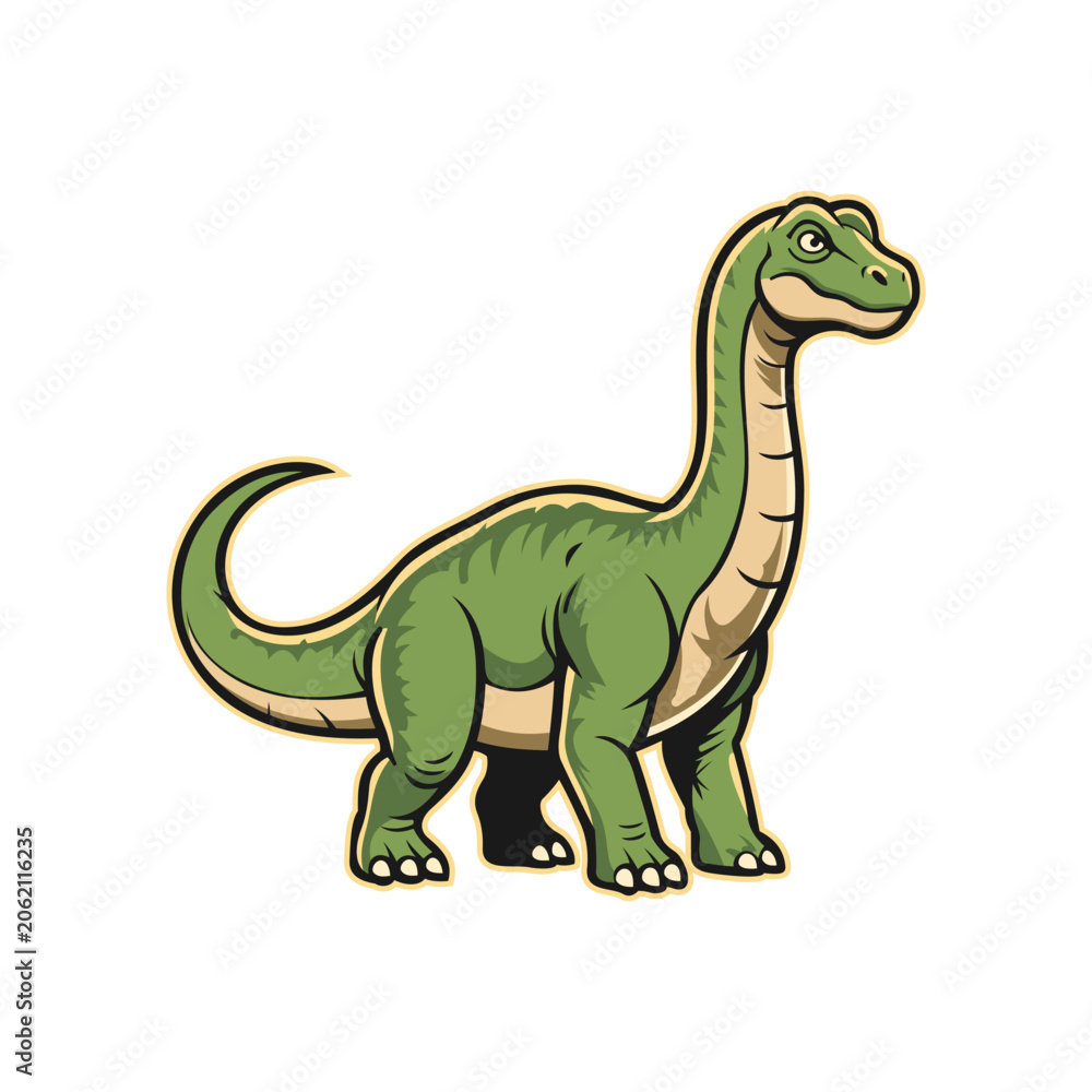 Fototapeta premium Brontosaurus mascot logo vector design templates simple and modern
