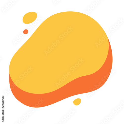 Orange and yellow abstract blob icon