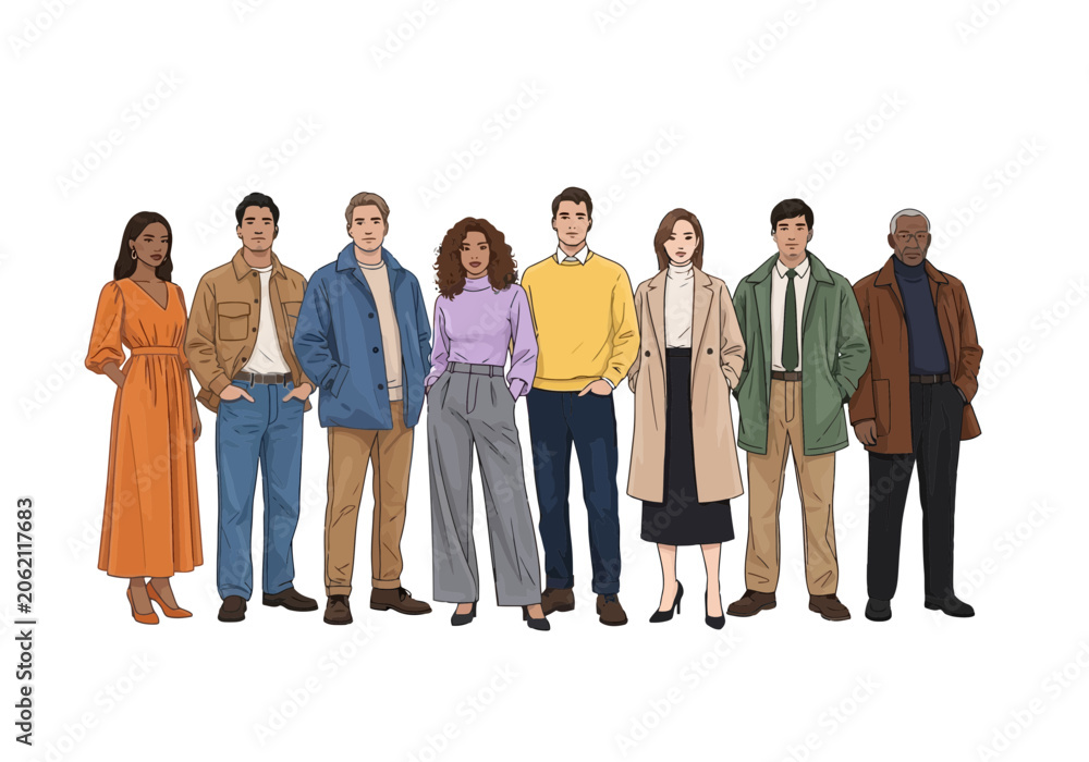 Obraz premium Group of diverse people standing together