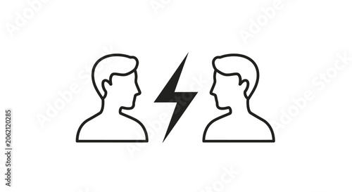 Two people in conflict or disagreement.