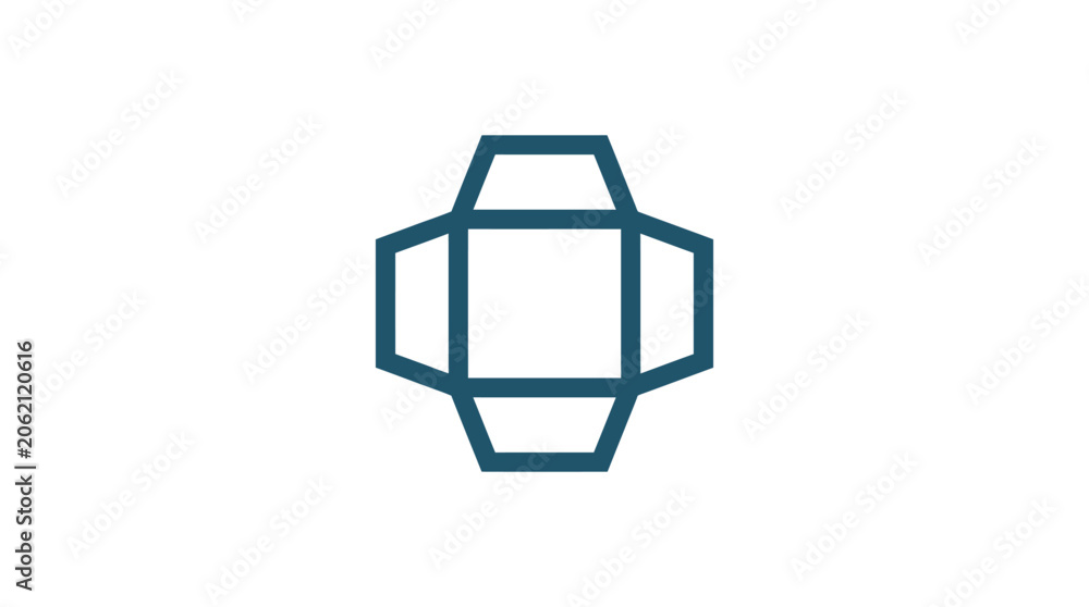 Fototapeta premium Geometric shape design element icon.