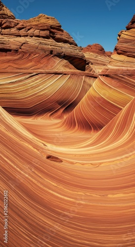 Striking natural patterns in arid landscape. Weirdly shaped sandstone rock features displaying incredible erosion and vibrant earthy colors, geological features, wilderness, monumental