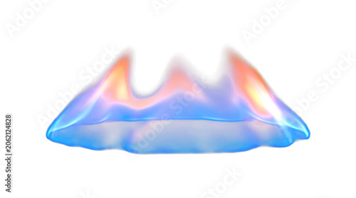 Realistic Flame Concept on Transparent Background for Web UI Asset