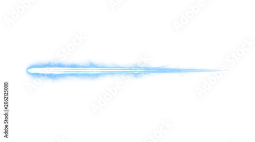 Glowing Light Trail Effect Isolated on Transparent Background for Animation and Web UI Asset