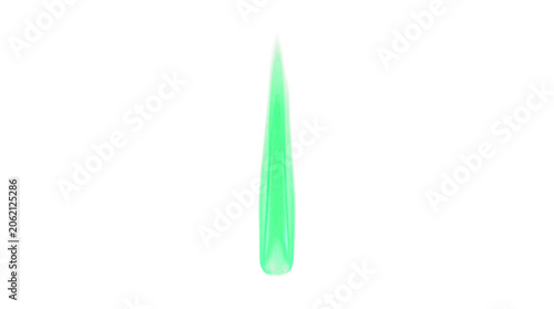 Modern Glowing Green Effect Isolated on Transparent Background for Web UI Asset
