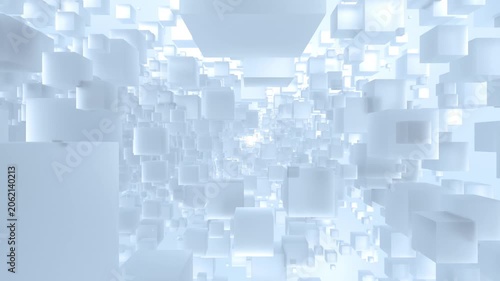 Background Cube BOX Front FlyThrough A 15sec frosted glass Reflaction