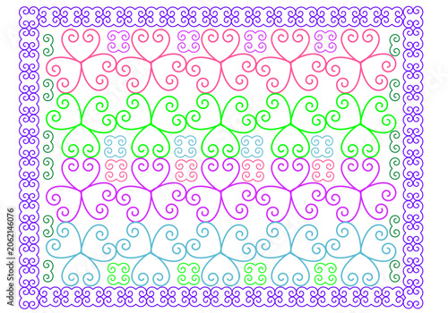 Hmong traditional clothes colorful pattern background to make clothes.