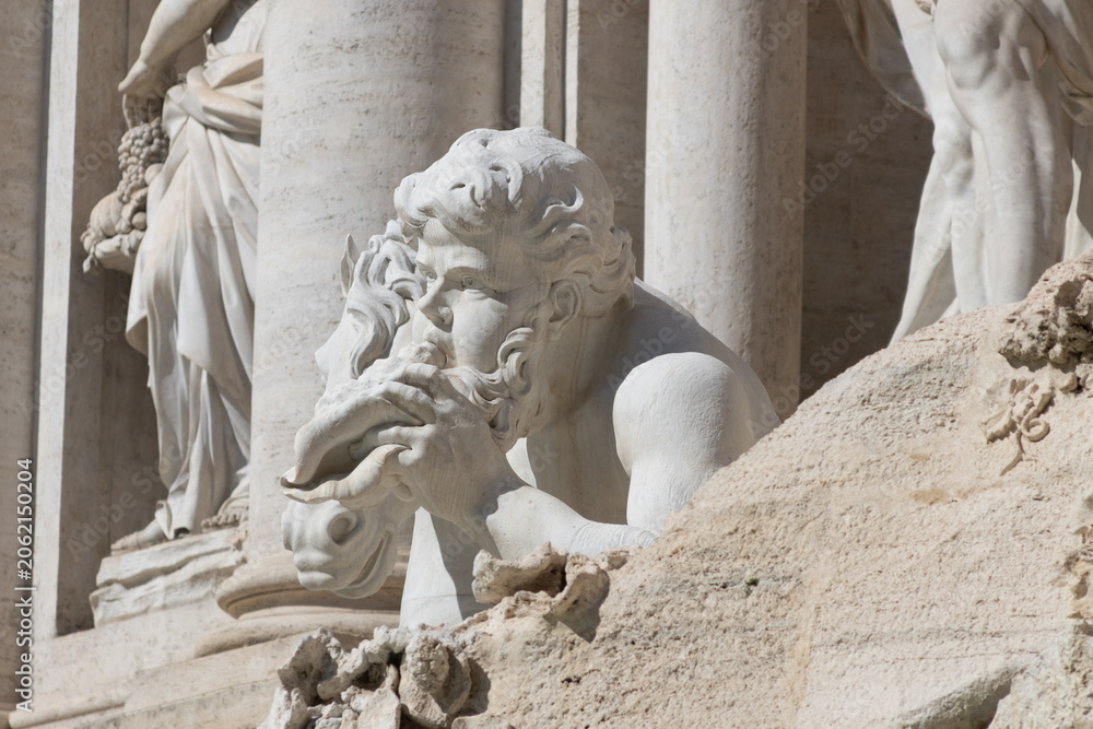 Naklejka premium Trevi Fountain details