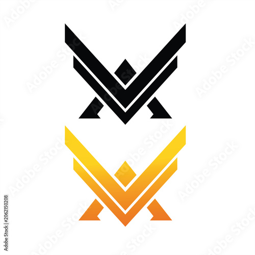 the concept of the letter V phoenix or bird is very nice and elegant