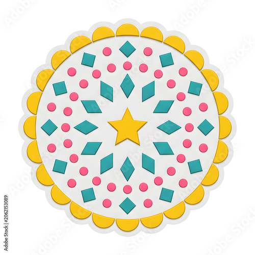Geometric Mandala Flat Design Transparent Background