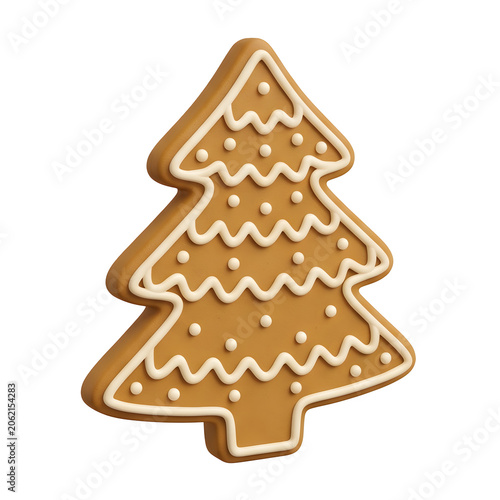Realistic Gingerbread Tree Cookie