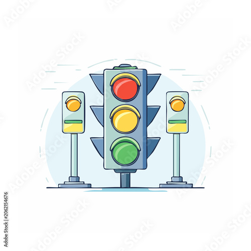 Flat design target with darts and bullseye