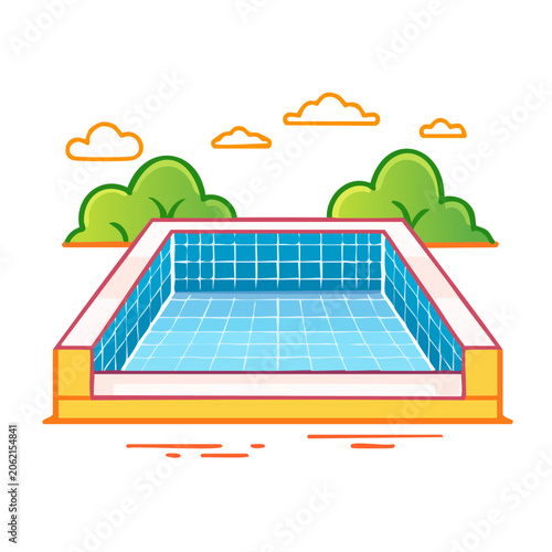Greenhouse with tomatoes vector illustration