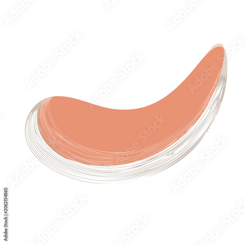 Orange awareness ribbon isolated on white
