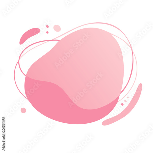 Pink heart outline vector graphic